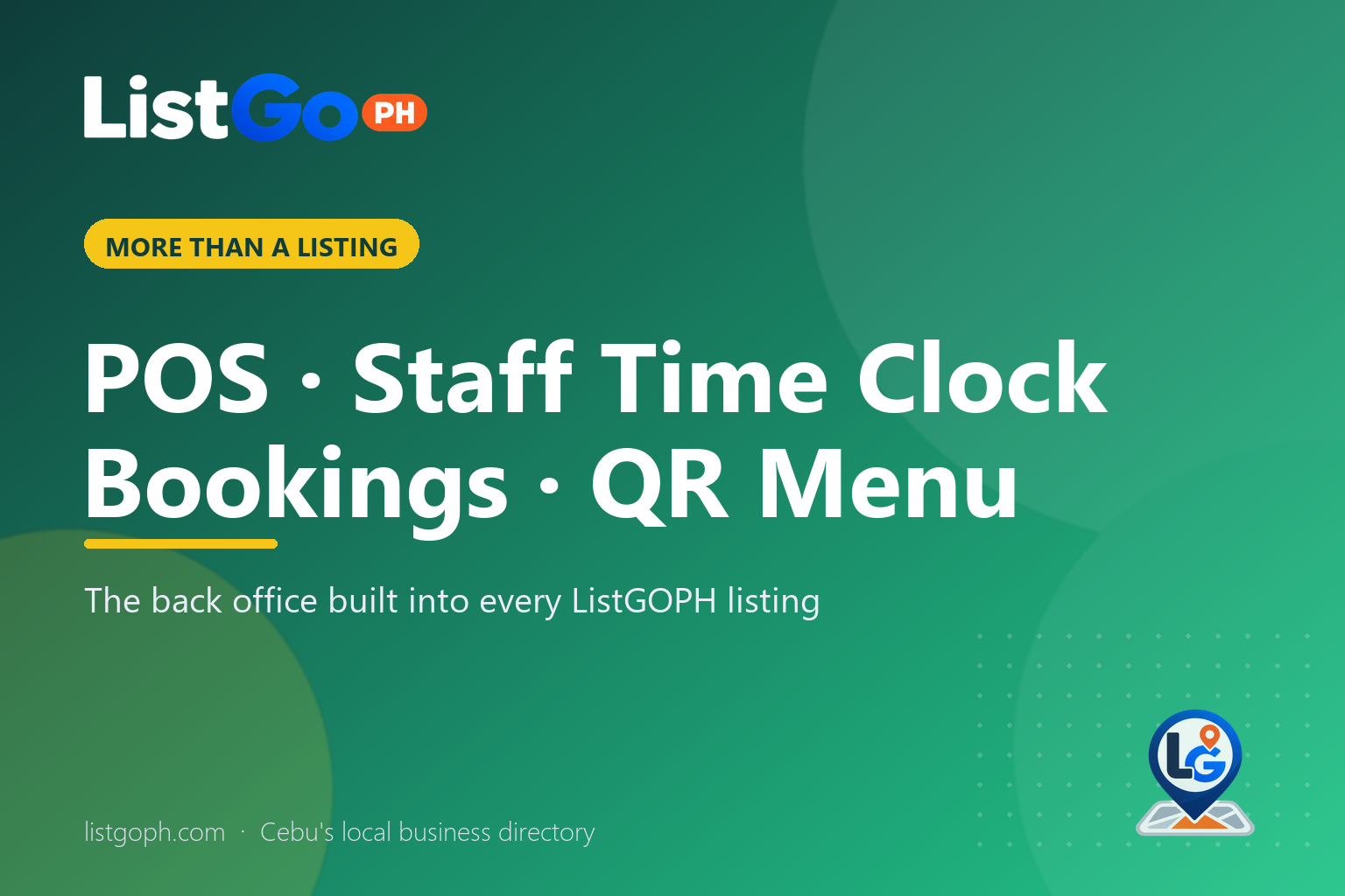 More Than a Listing: The Business Tools Built Into ListGOPH (POS, Staff Time Clock, Bookings, QR Menu and More) – cover photo