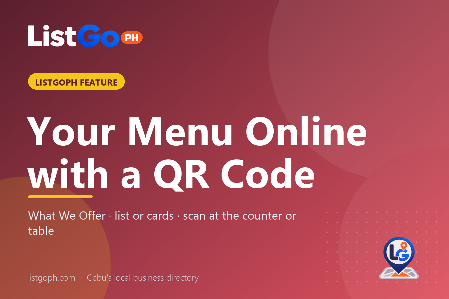 Put Your Menu Online With a QR Code: The What We Offer Section on ListGOPH – cover photo