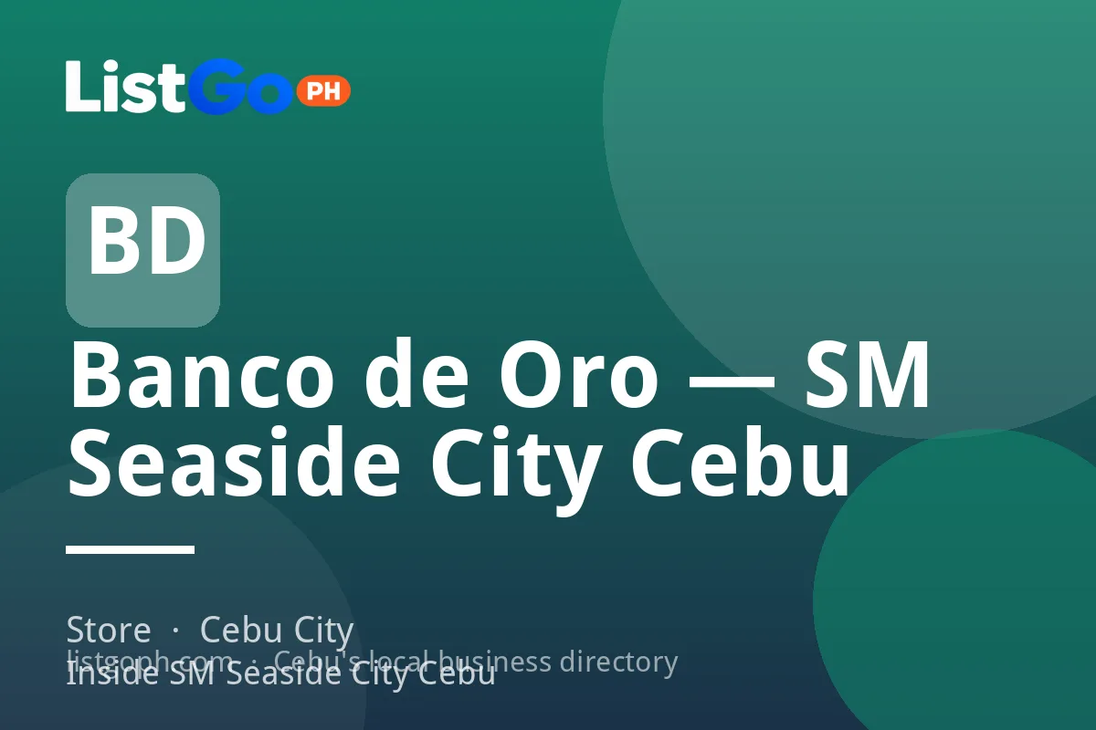 Banco de Oro — SM Seaside City Cebu