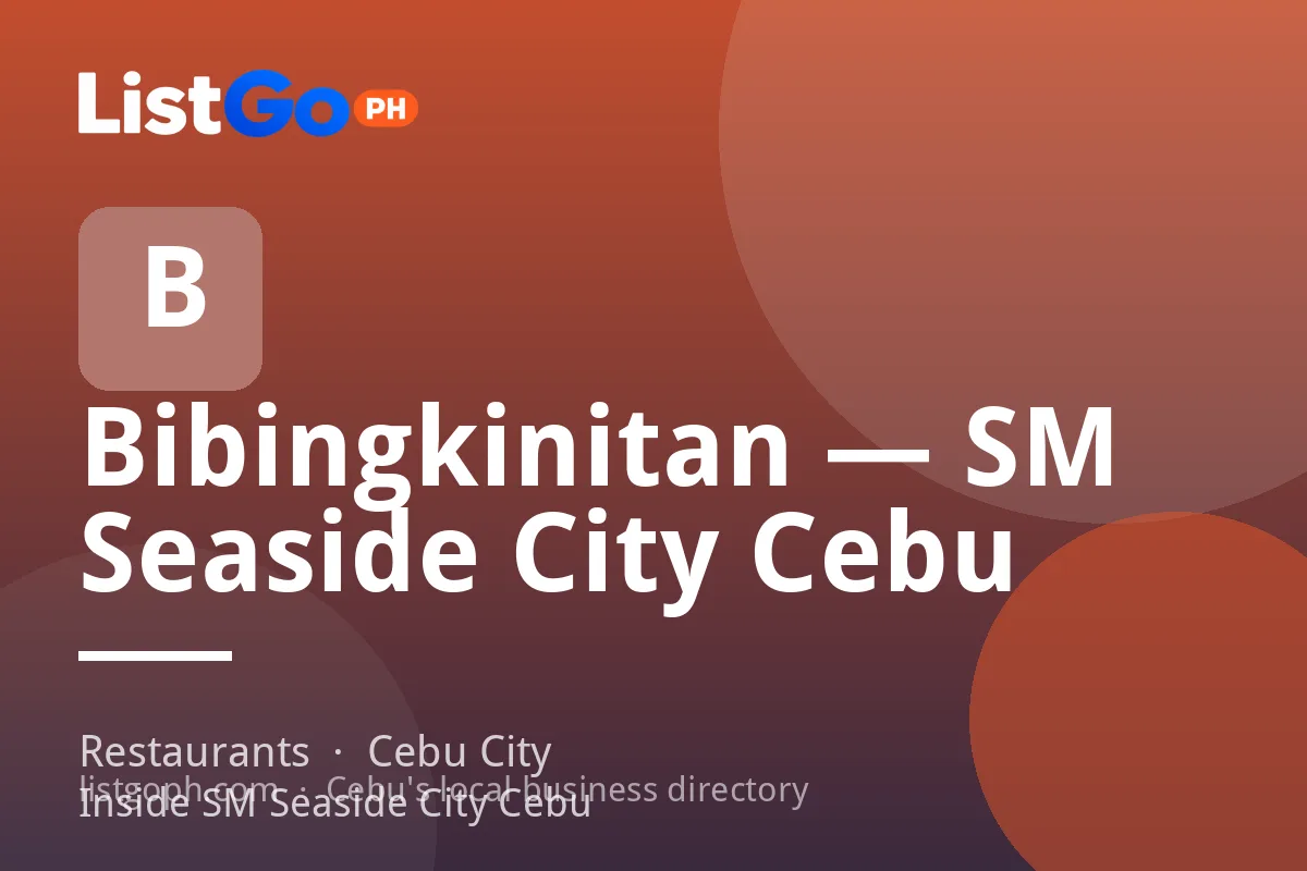 Bibingkinitan — SM Seaside City Cebu