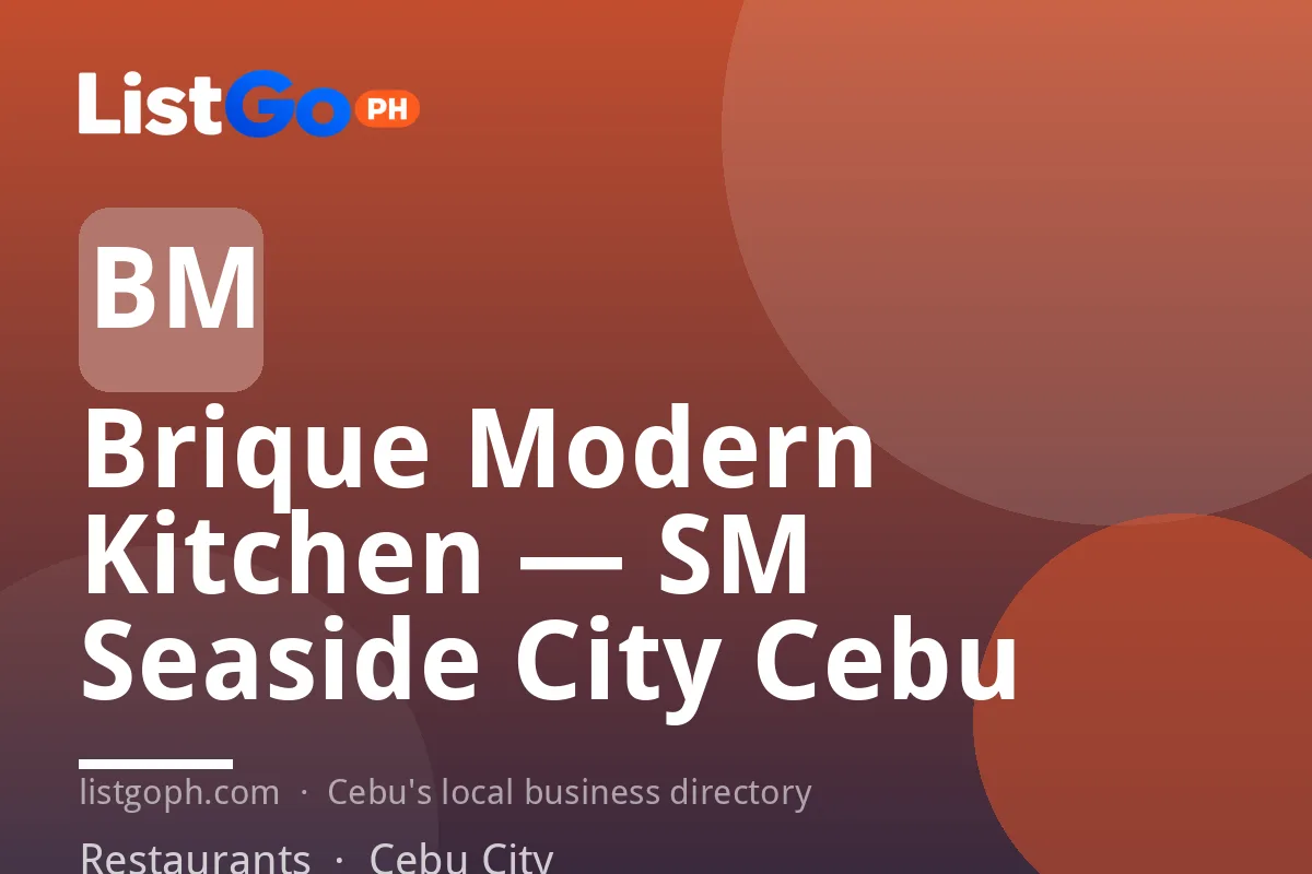 Brique Modern Kitchen — SM Seaside City Cebu