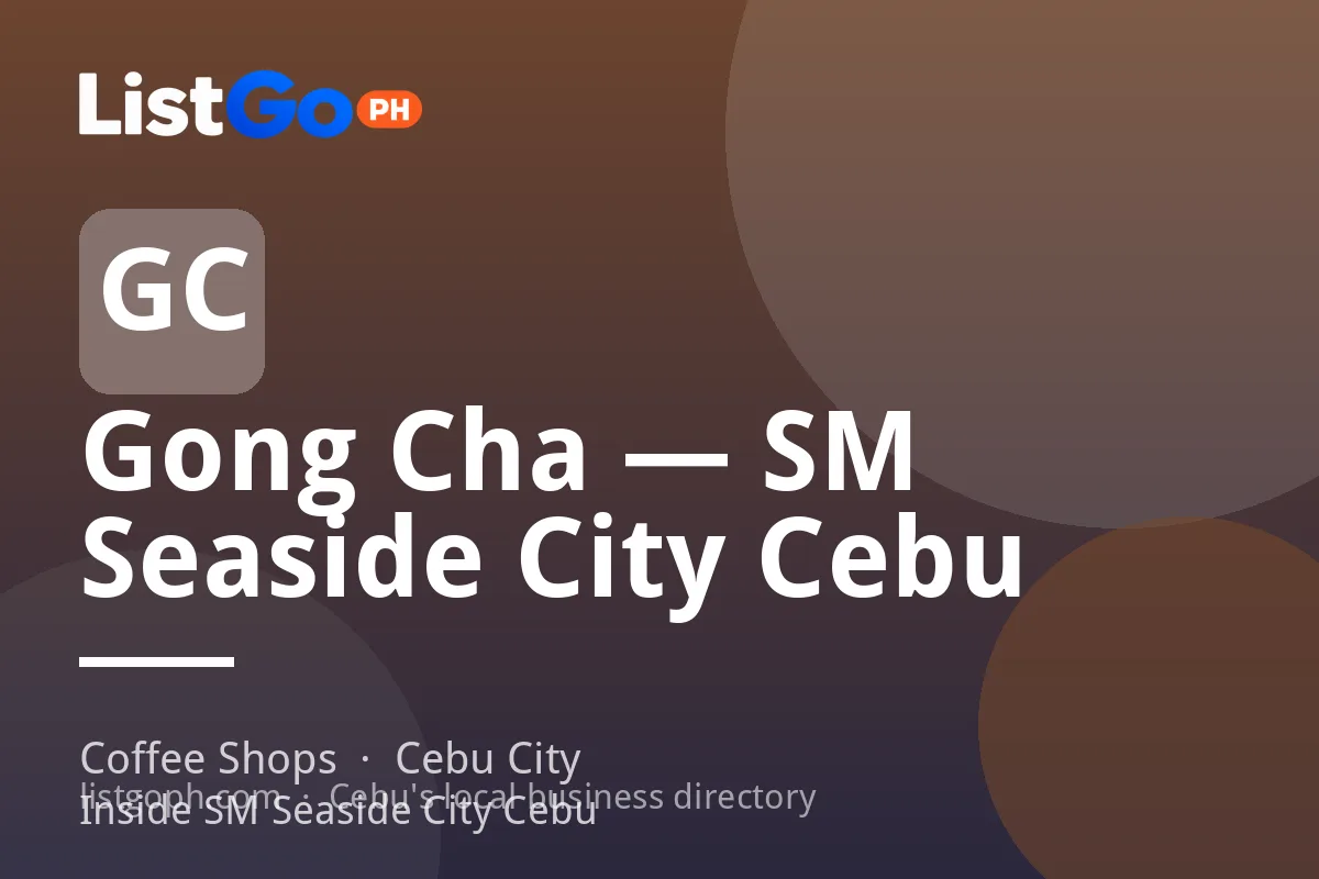 Gong Cha — SM Seaside City Cebu