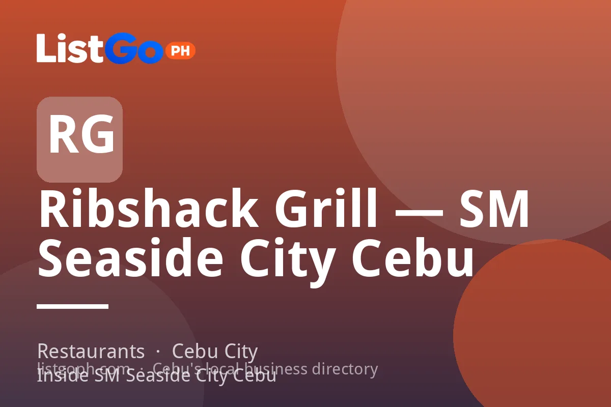 Ribshack Grill — SM Seaside City Cebu
