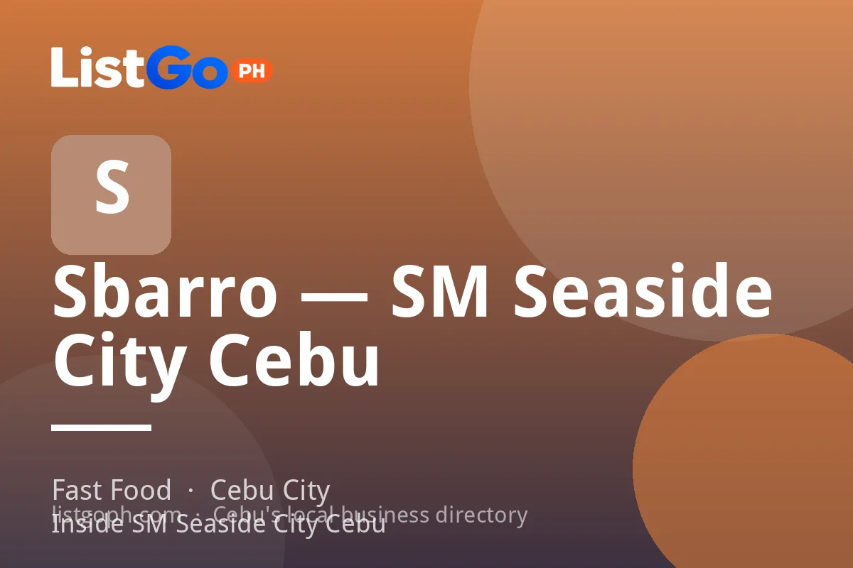 Sbarro — SM Seaside City Cebu
