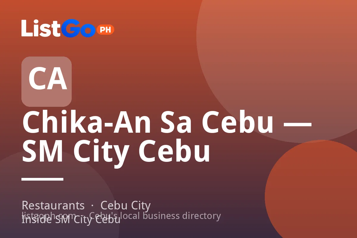 Chika-An Sa Cebu — SM City Cebu