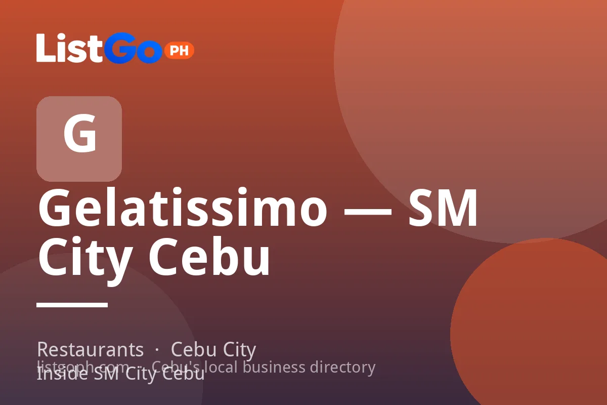 Gelatissimo — SM City Cebu
