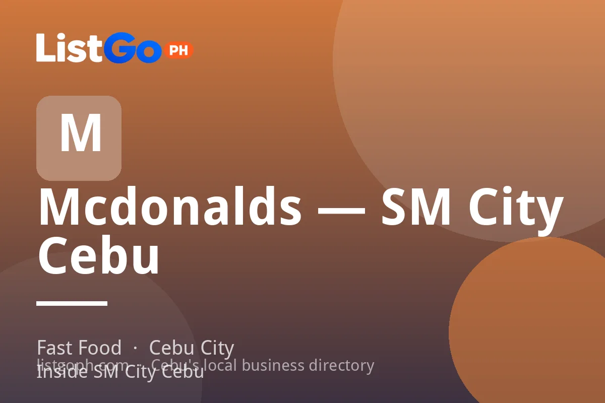 Mcdonalds — SM City Cebu