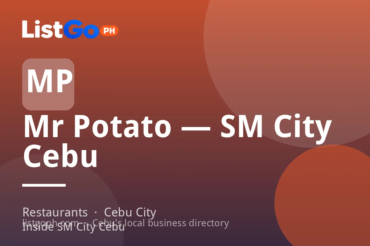 Mr Potato — SM City Cebu