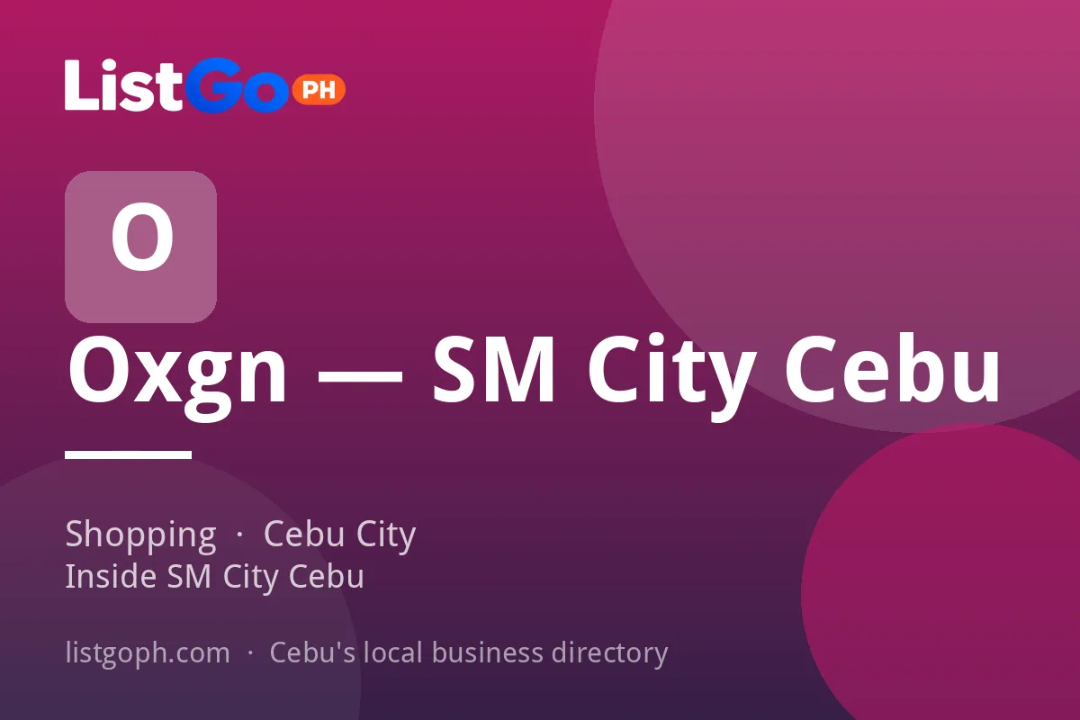 Oxgn — SM City Cebu