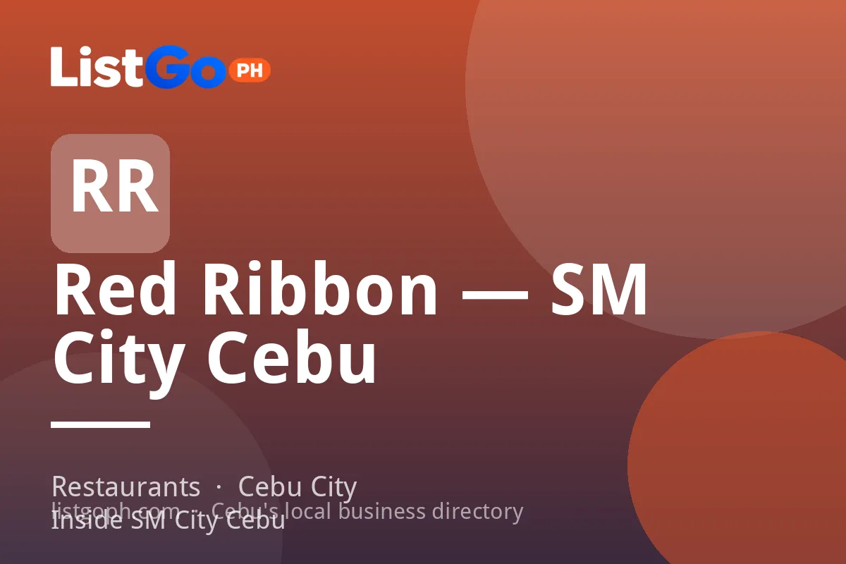 Red Ribbon — SM City Cebu