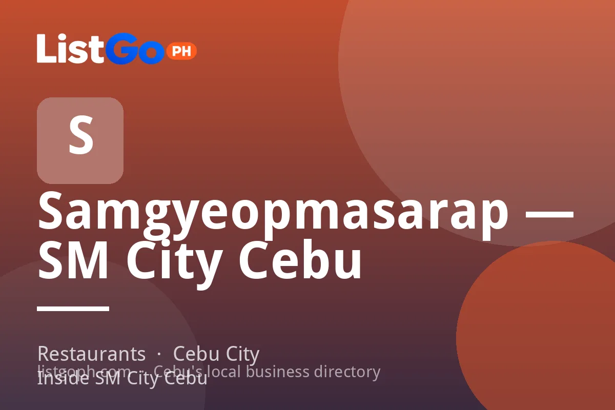 Samgyeopmasarap — SM City Cebu