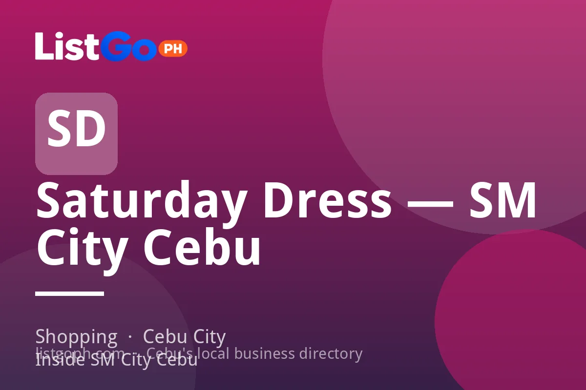 Saturday Dress — SM City Cebu