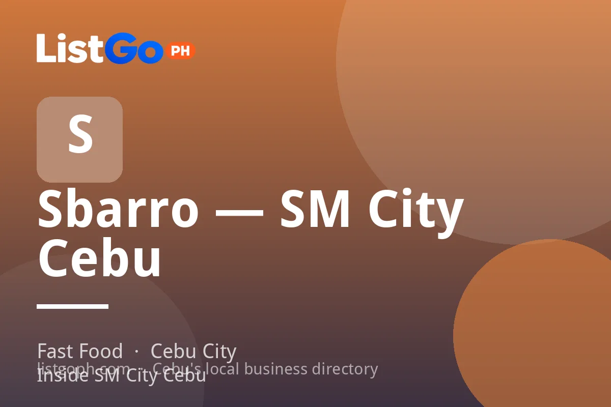 Sbarro — SM City Cebu
