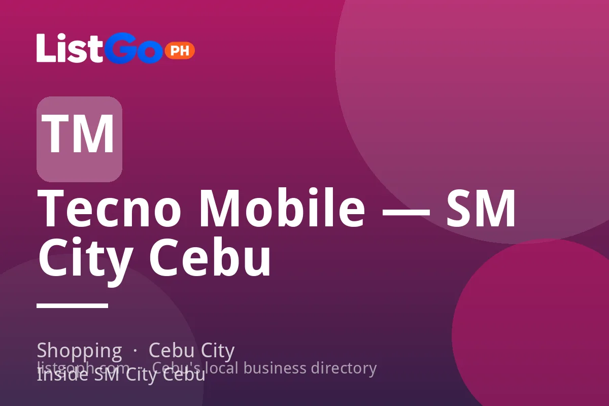 Tecno Mobile — SM City Cebu
