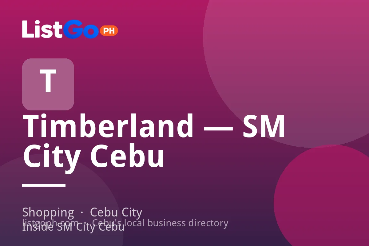 Timberland — SM City Cebu