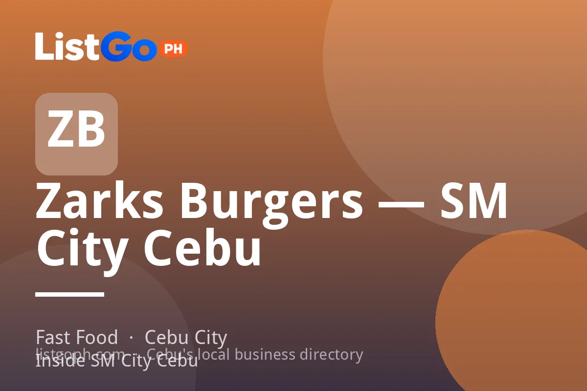 Zarks Burgers — SM City Cebu