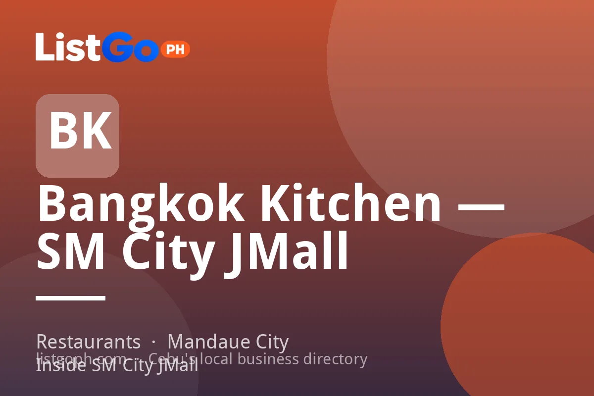 Bangkok Kitchen — SM City JMall
