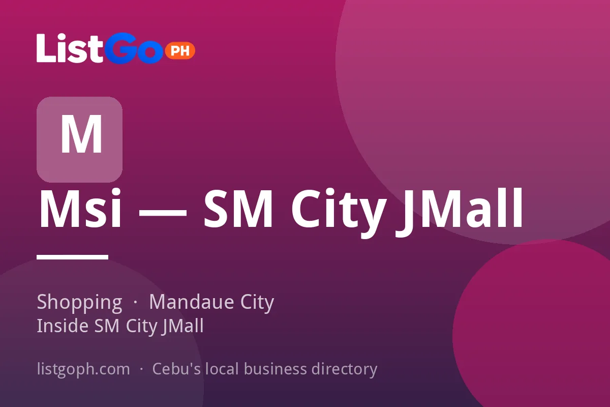 Msi — SM City JMall