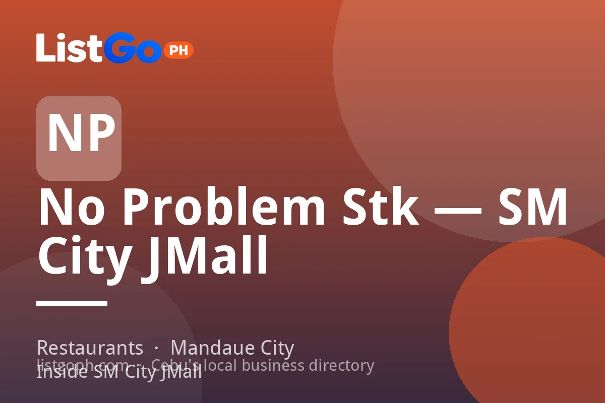 No Problem Stk — SM City JMall