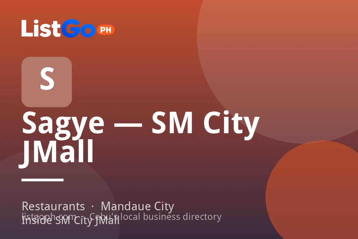 Sagye — SM City JMall