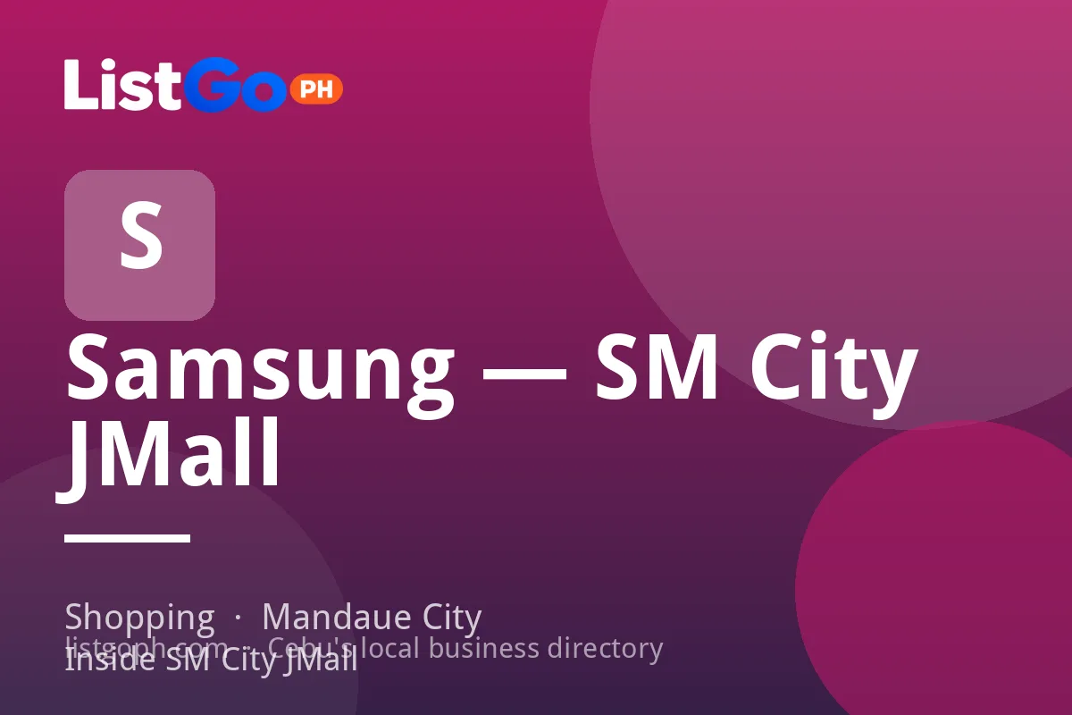 Samsung — SM City JMall