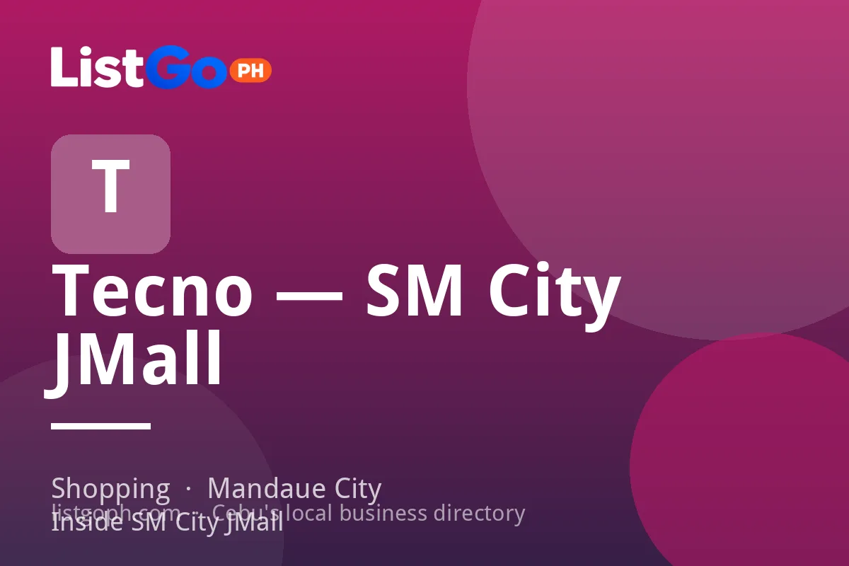 Tecno — SM City JMall