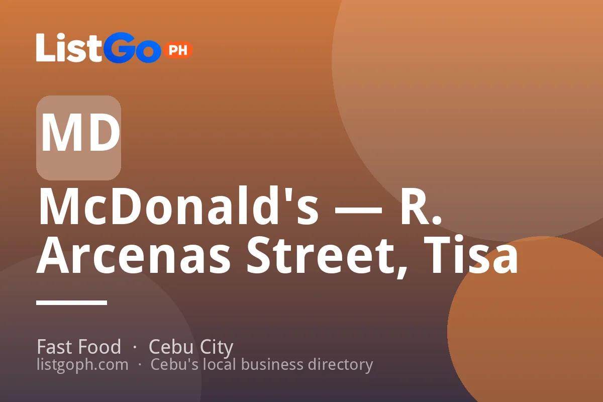 McDonald's — R. Arcenas Street, Tisa