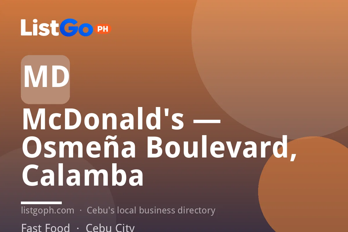 McDonald's — Osmeña Boulevard, Calamba