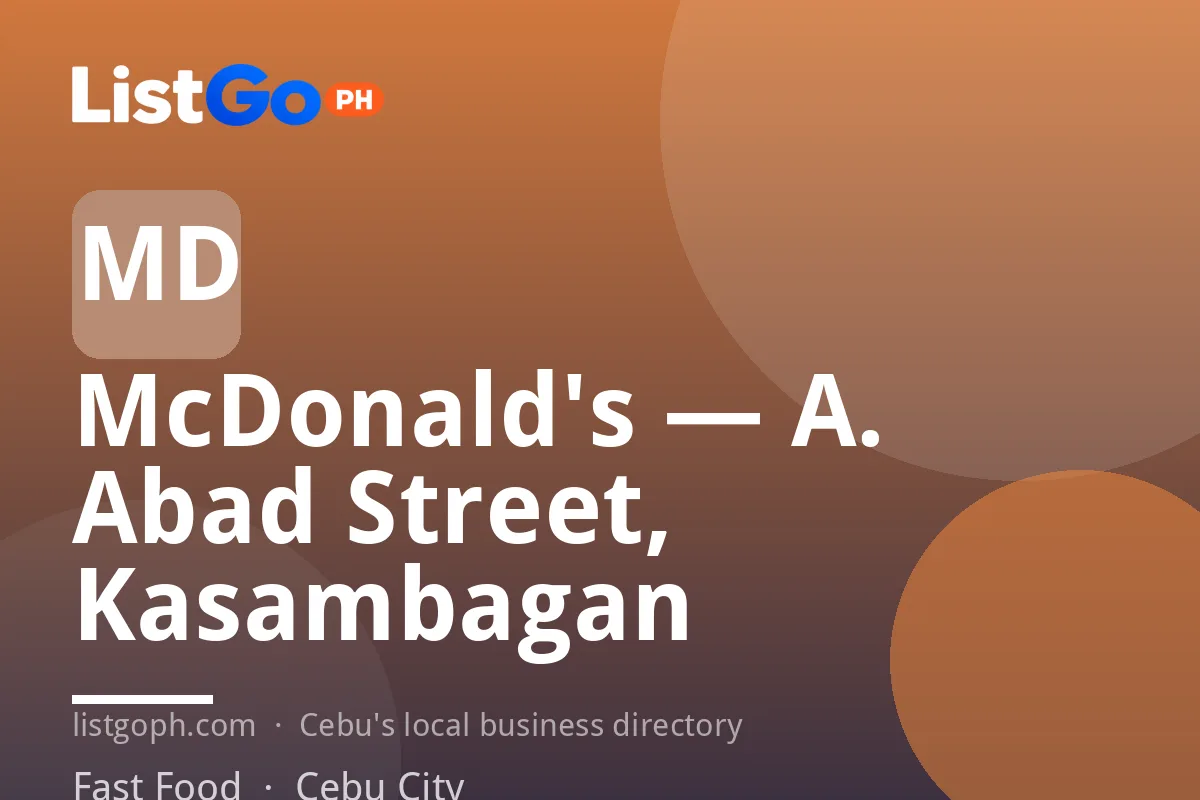 McDonald's — A. Abad Street, Kasambagan