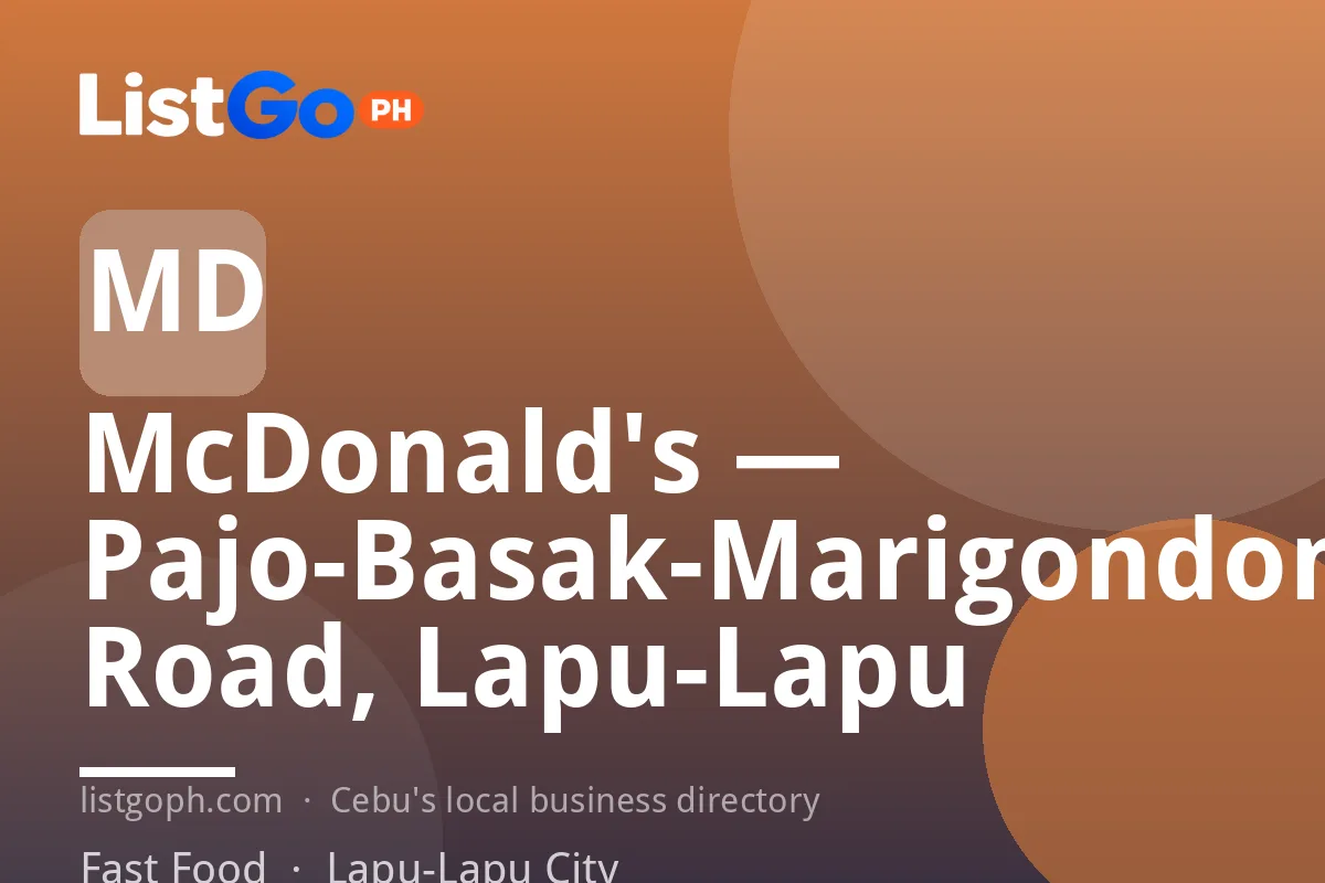 McDonald's — Pajo-Basak-Marigondon Road, Lapu-Lapu