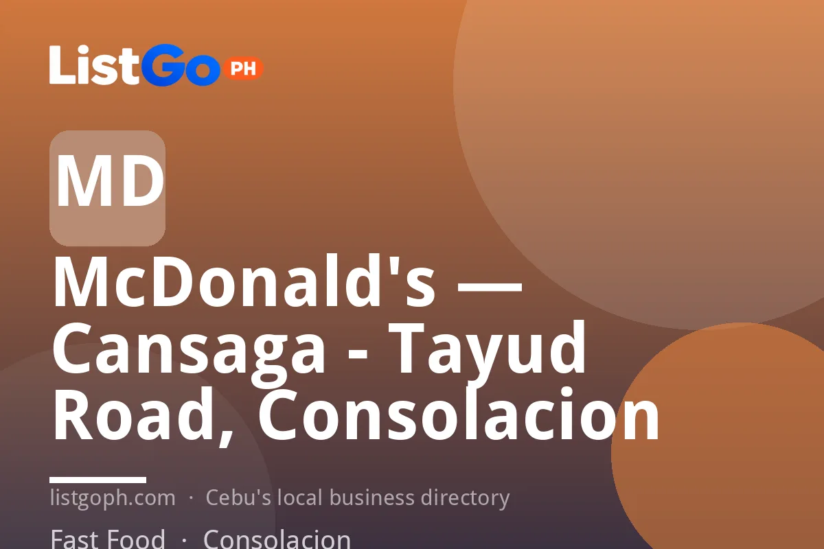 McDonald's — Cansaga - Tayud Road, Consolacion
