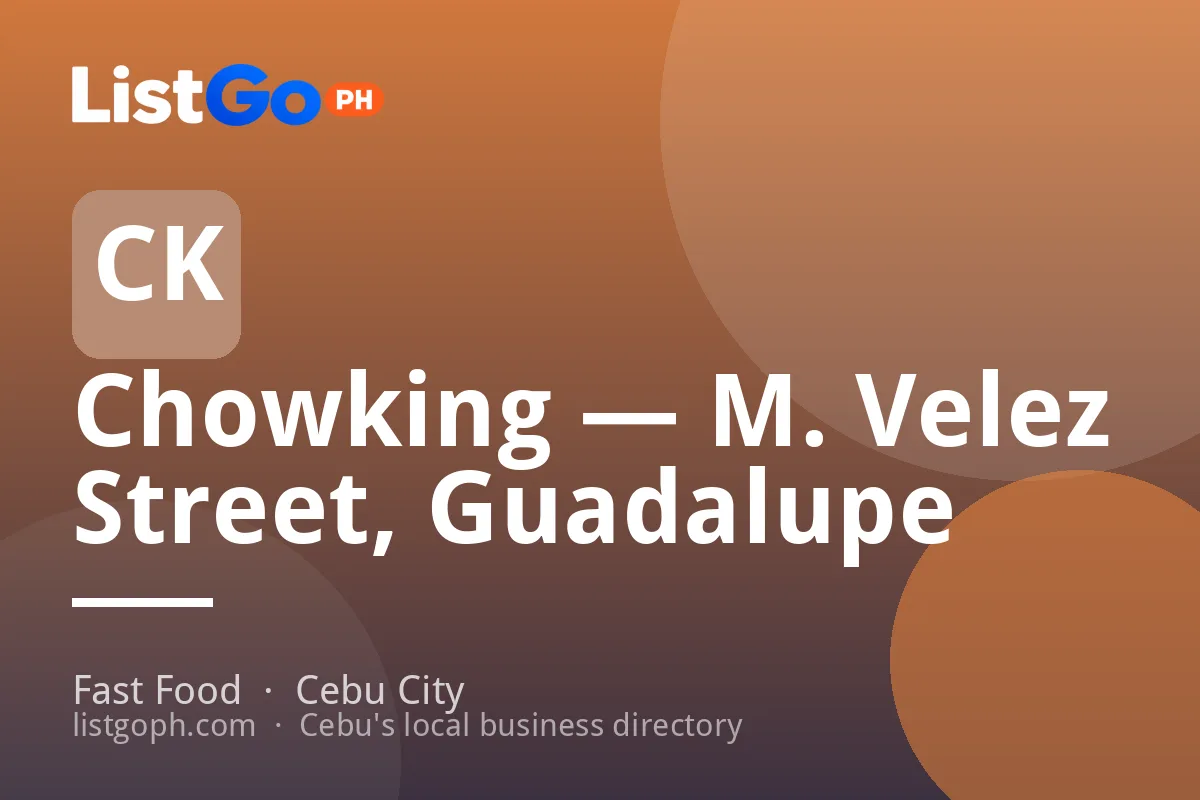 Chowking — M. Velez Street, Guadalupe
