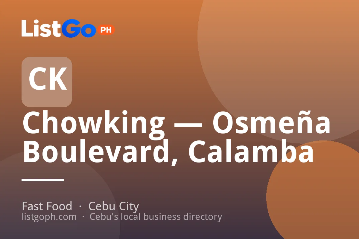 Chowking — Osmeña Boulevard, Calamba