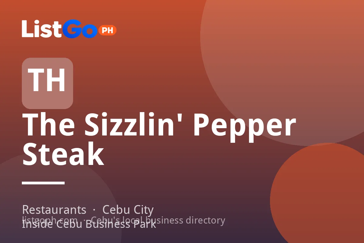 The Sizzlin' Pepper Steak