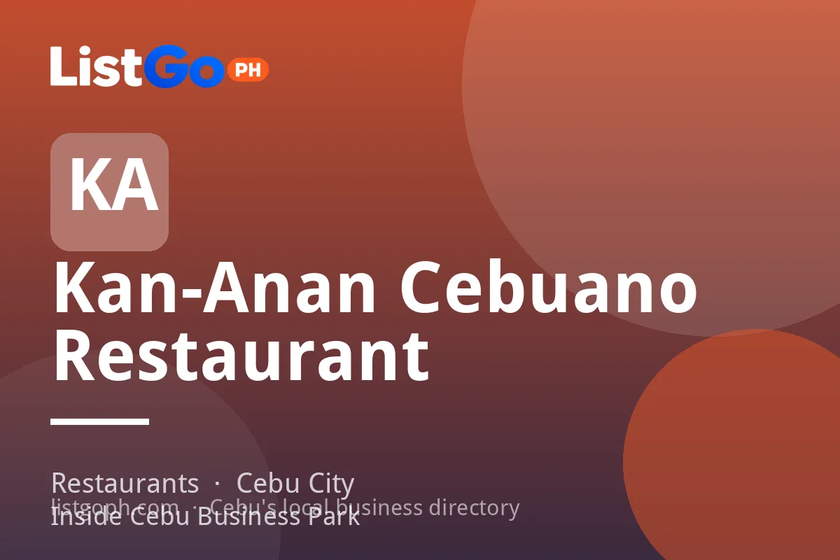 Kan-Anan Cebuano Restaurant