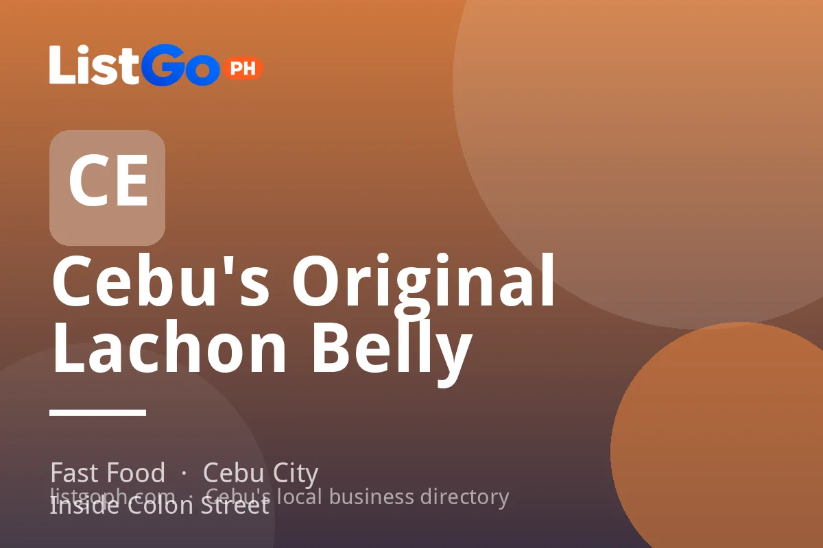 Cebu's Original Lachon Belly