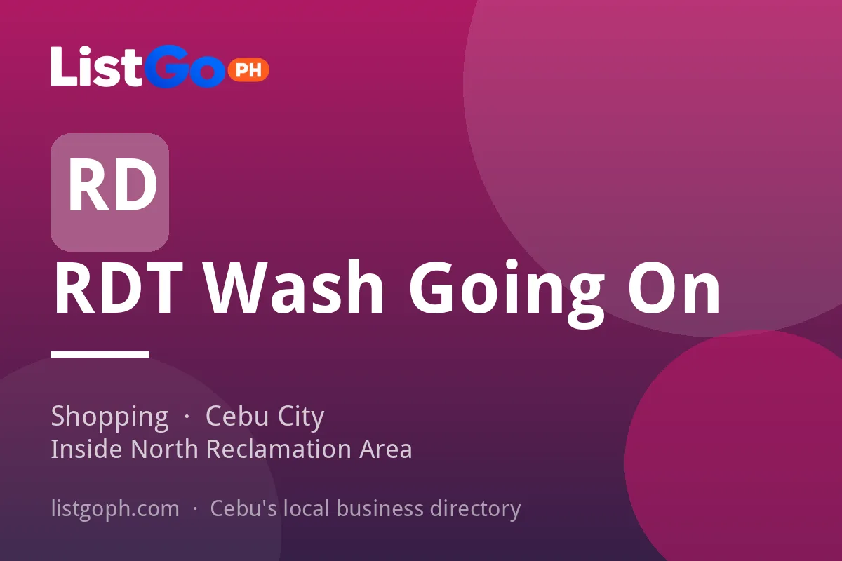 RDT Wash Going On