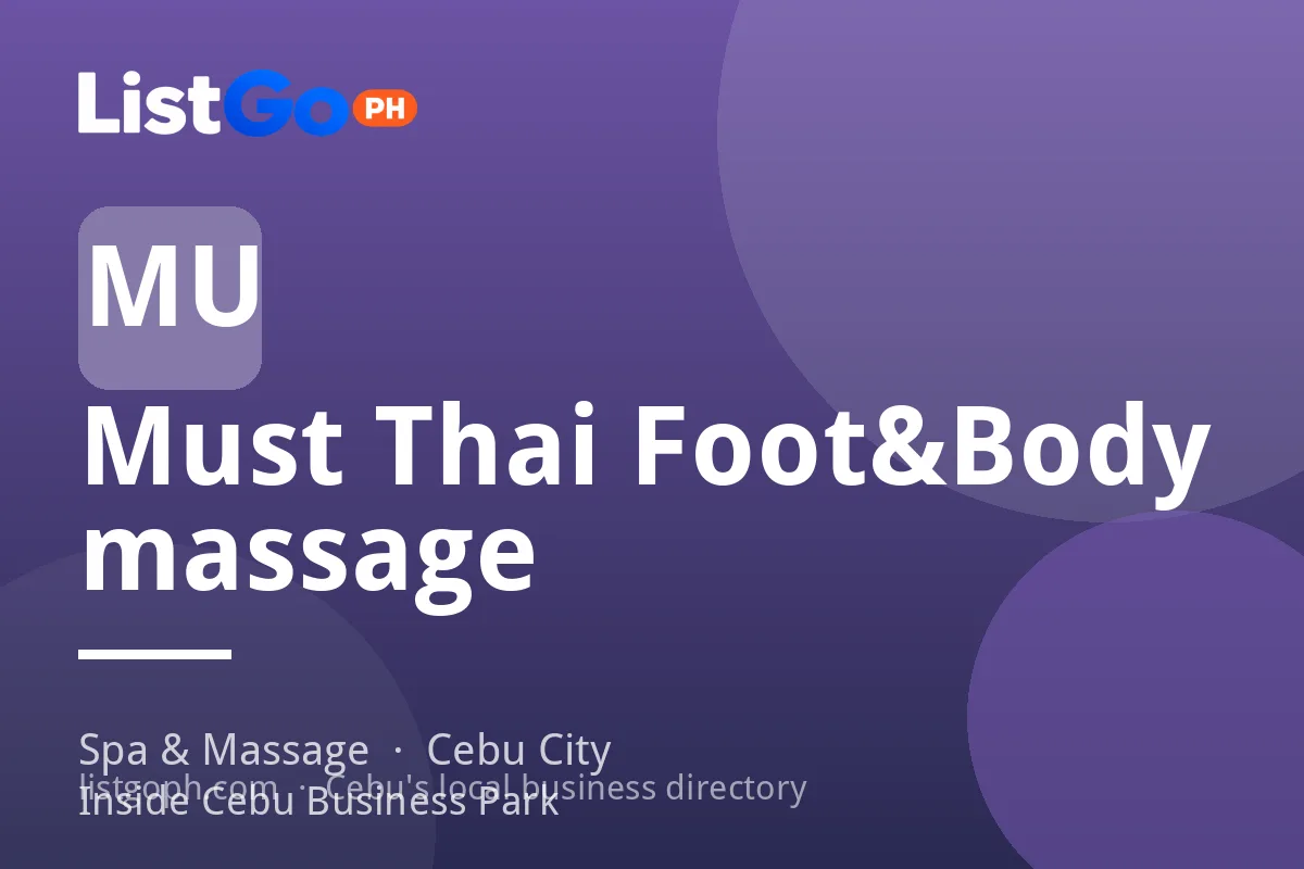 Must Thai Foot&Body massage