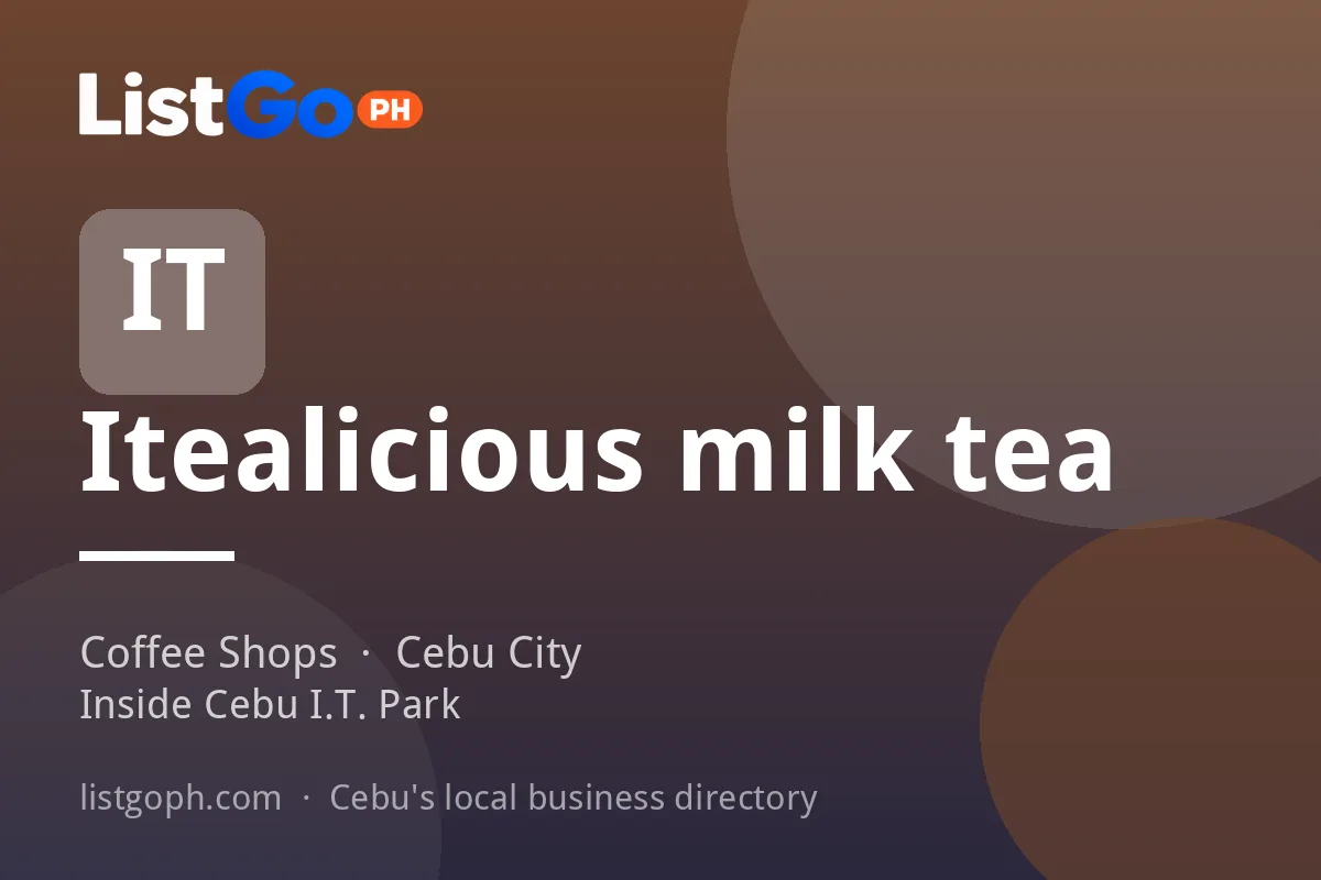 Itealicious milk tea