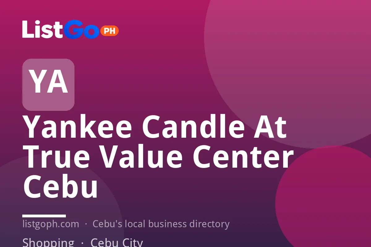 Yankee Candle At True Value Center Cebu