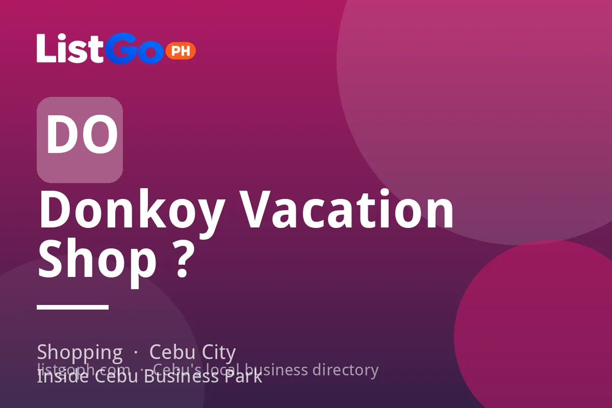 Donkoy Vacation Shop ?
