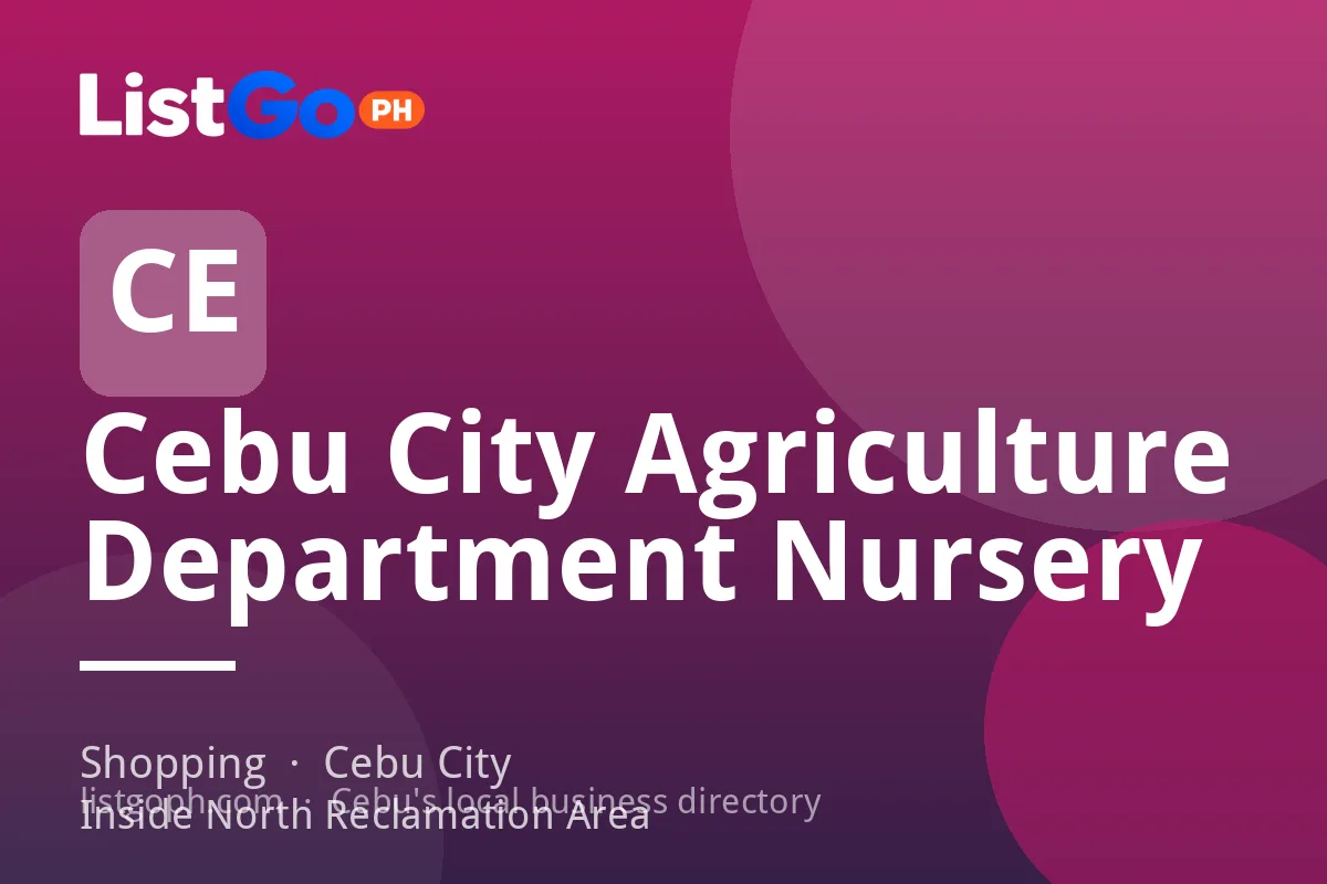 Cebu City Agriculture Department Nursery