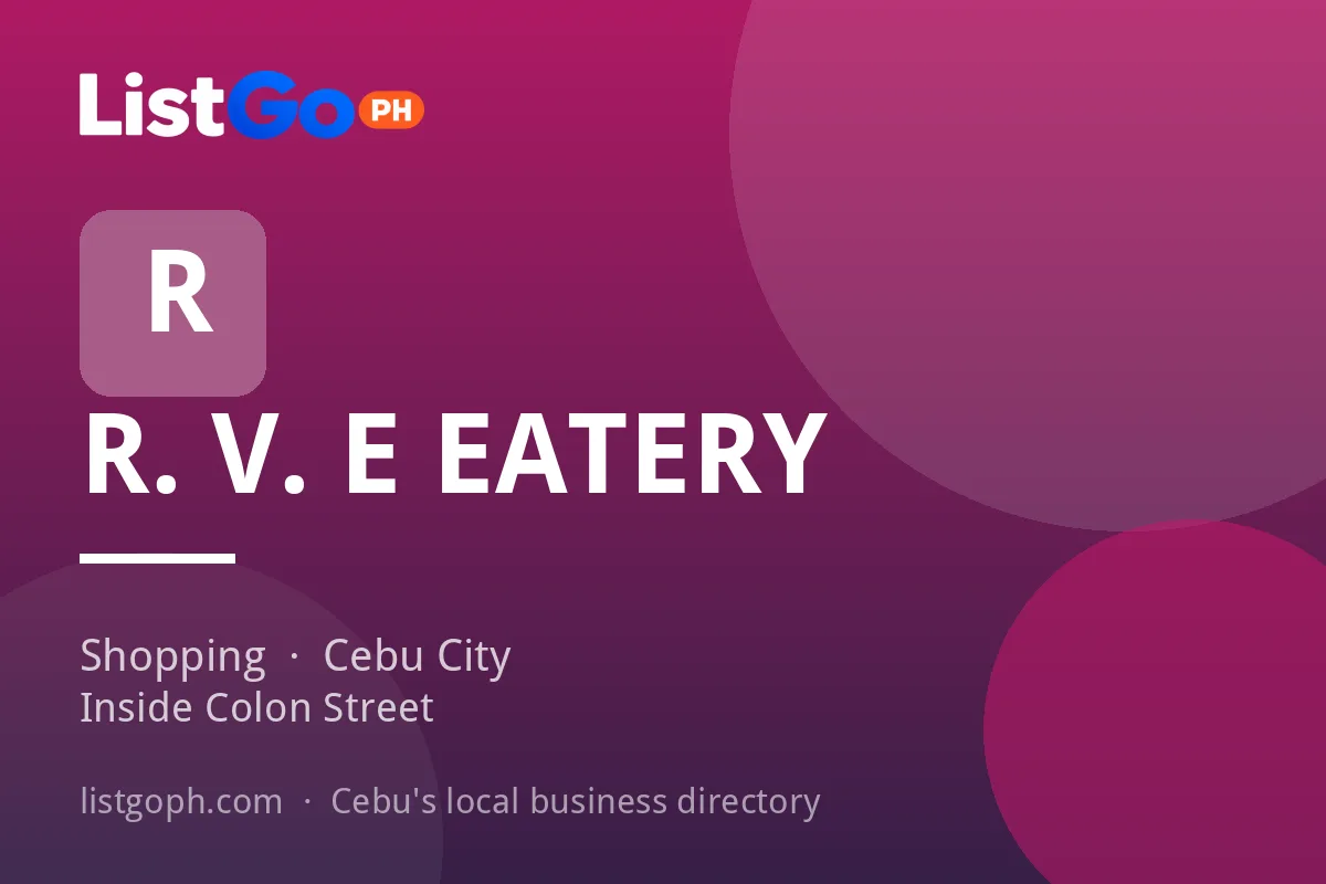 R. V. E EATERY