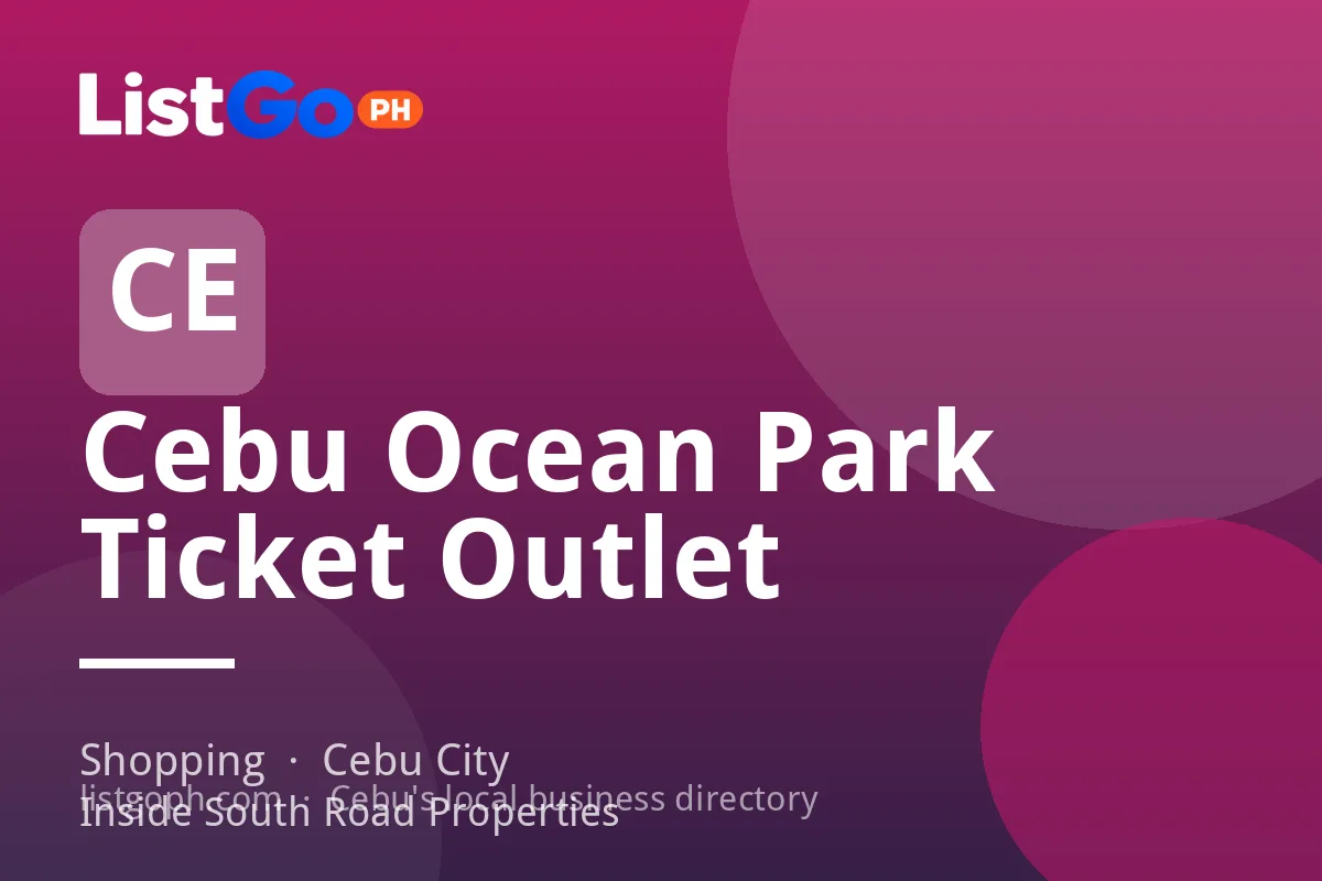 Cebu Ocean Park Ticket Outlet