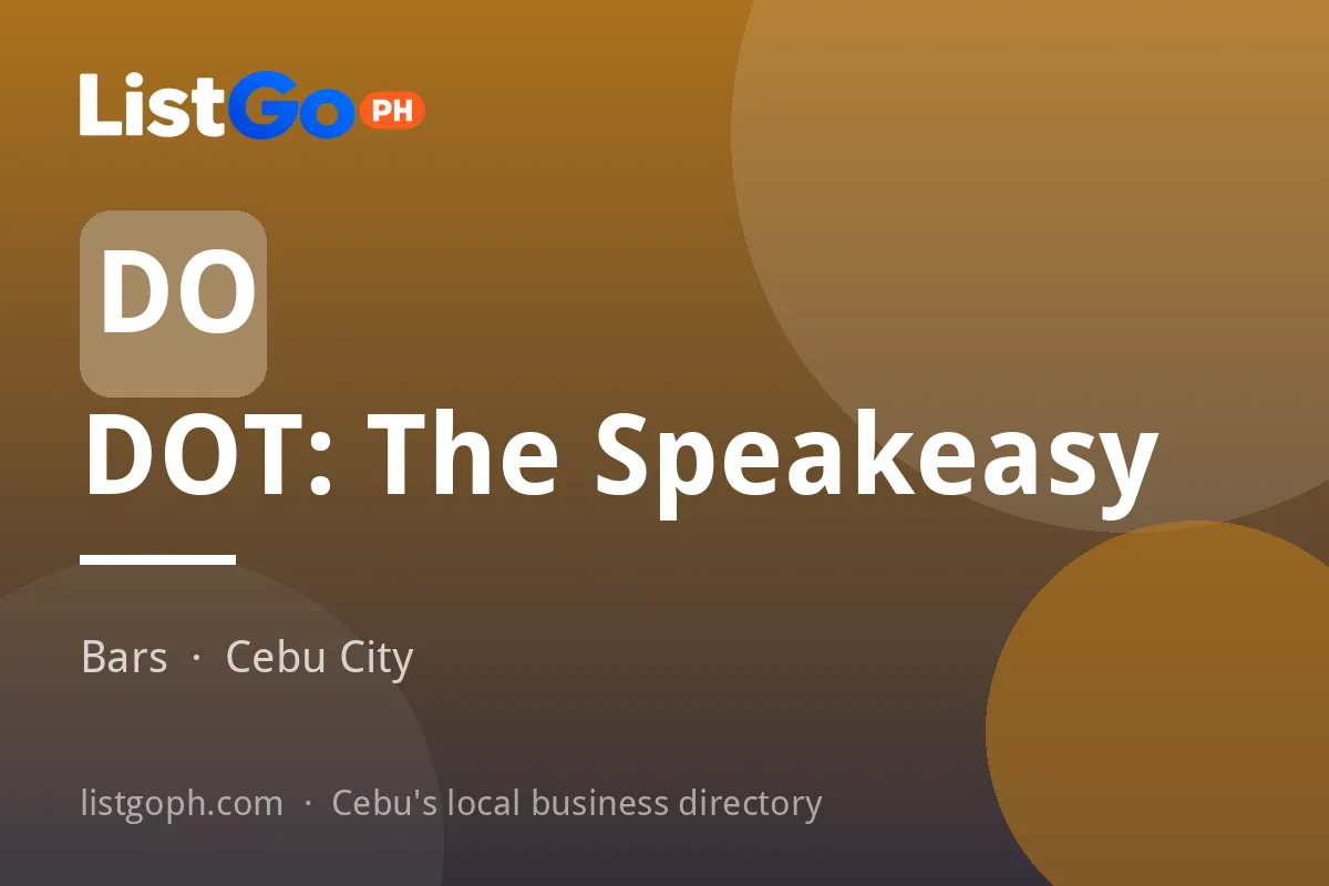 DOT: The Speakeasy
