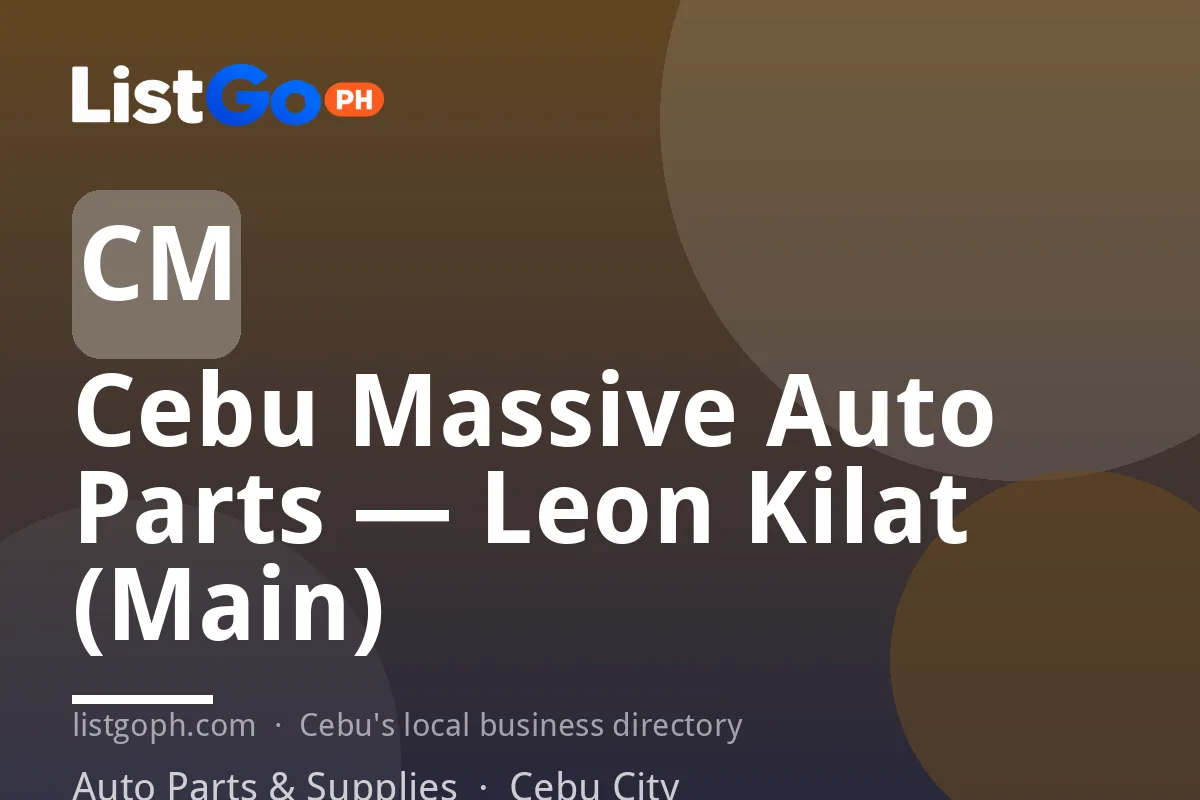Cebu Massive Auto Parts — Leon Kilat (Main)