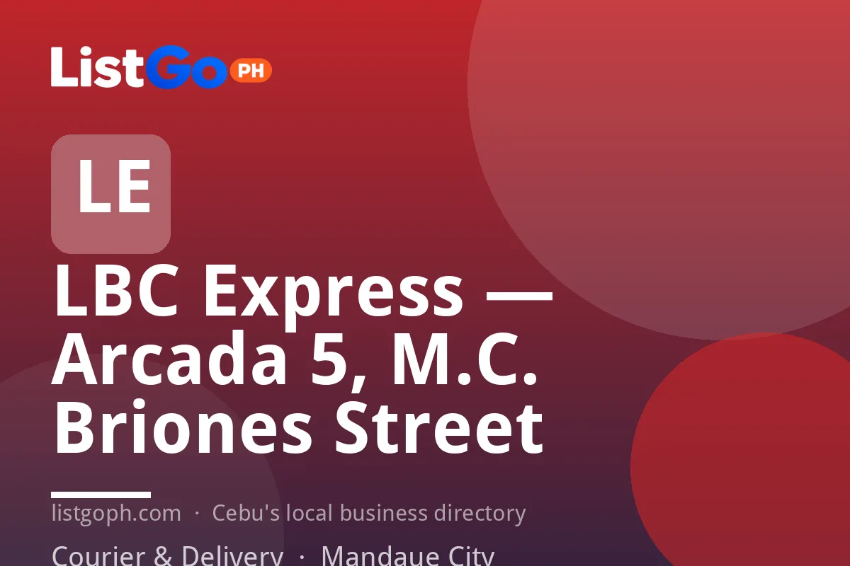 LBC Express — Arcada 5, M.C. Briones Street