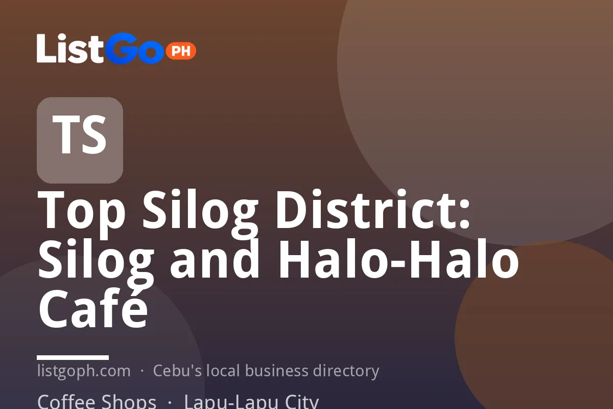 Top Silog District: Silog and Halo-Halo Café