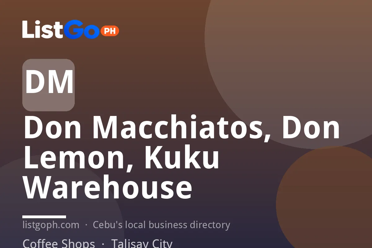 Don Macchiatos, Don Lemon, Kuku Warehouse