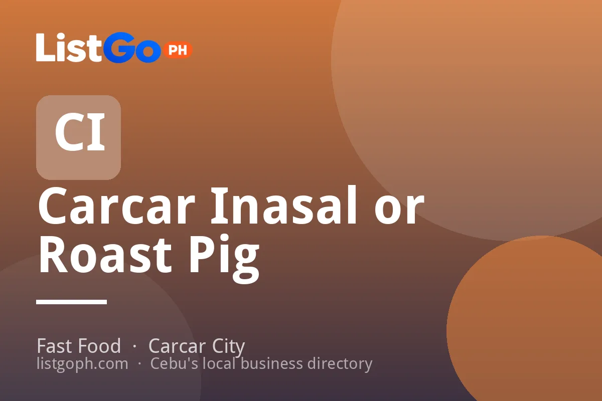 Carcar Inasal or Roast Pig